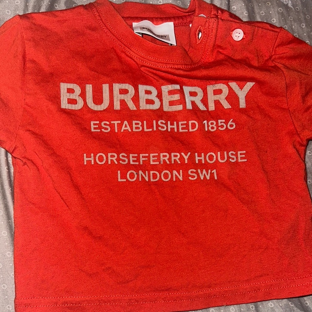 Burberry Kids Red Logo T-Shirt